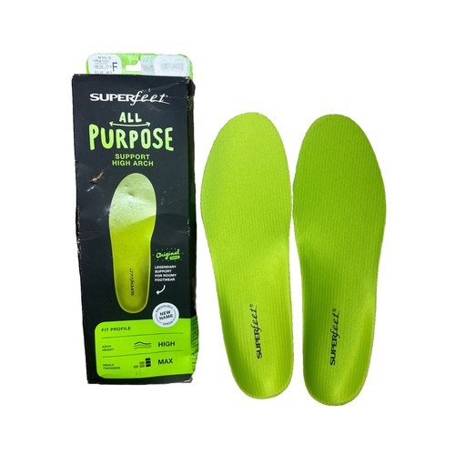 Superfeet Green Insoles, ProfessionalGrade High Arch Orthotic Insert F
