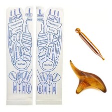 Acupressure Reflexology Socks Set with Trigger Point Massage Tool Foot B9I4