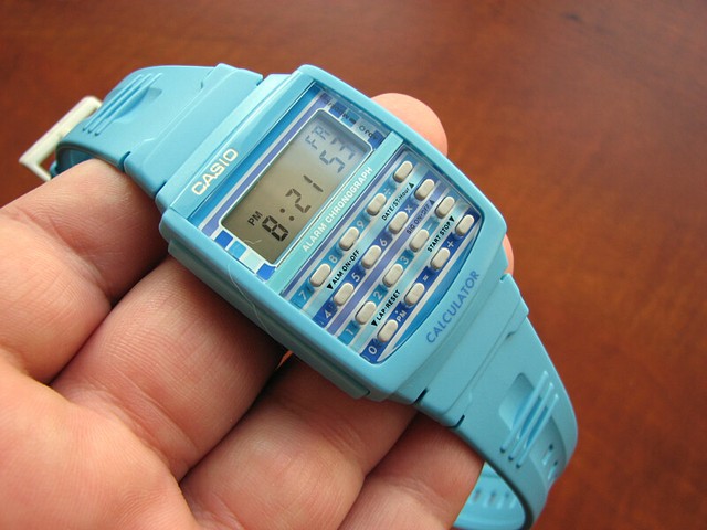casio retro blue