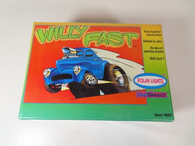 #ad 1998 Willy Fast Polar Lights Snap Together Model Car Kit MIDNIGHT BLUE NEW $31.93