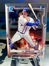 2021 Cal Conley Bowman Draft Chrome 1st Bowman #BDC-70 Atlanta Braves