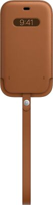Genuine Apple OEM iPhone 12 Pro Max Leather Sleeve with MagSafe Saddle Brown