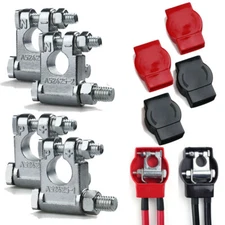 Top Post Battery Terminal Connector Positive Negative End w/Cover for Car Marine