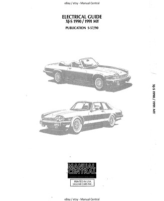 Jaguar XJS 1990 1991 LEKTRISCHE FÜHRUNG - VERKABELUNGSPLÄNE - SCHALTPLÄNE