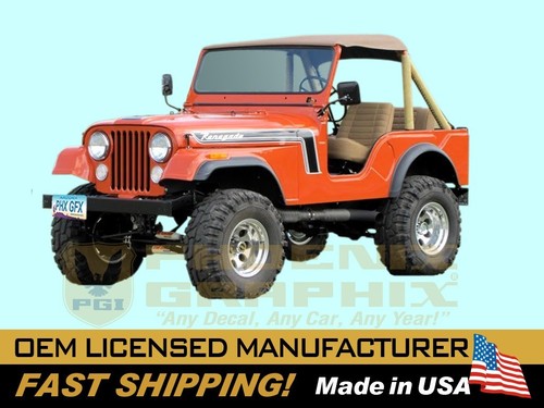 1975 Jeep Renegade CJ5 Hood & Cowl Decals & Stripes Graphics Kit - Picture 1 of 1