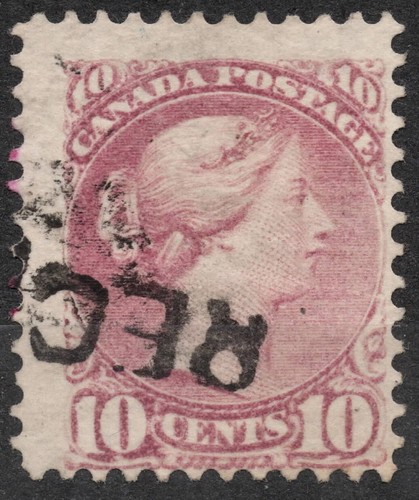 Sn:CA #40b 1877 10 cent CANADA KANADA Queen Victoria Small Queen Issue - 第 1/2 張圖片