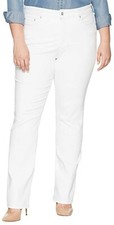 NYDJ Marilyn Straight Jean, White, Women's 24W