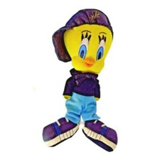 Tweety Bird Plush Stuffed Toy Looney Tunes 1998 Vintage Hip Hop Warner Bros 12"