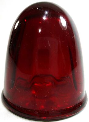 Bumper Guide Dome Light Lens Red Glass Watermelon Style 1-5/8 OD HTS ...