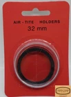 32mm AIRTITE COIN HOLDER CAPSULE BLACK RING - AMERICAN EAGLE $50 GOLD - #10,337