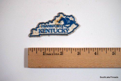KENTUCKY Vintage Refrigerator Magnet Kitchen Frankfort White Blue 80s - Picture 2 of 2
