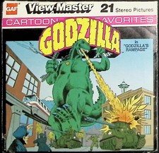 GODZILLA IN "GODZILLA'S RAMPAGE" 3d View-Master 3 Reel Packet