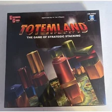 2008 University Games Totemland Board Game Wood Stacking Strategy Sealed New