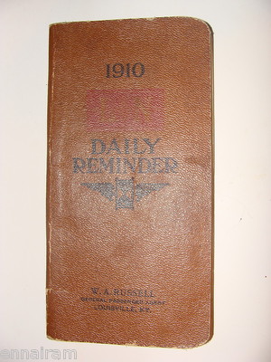 1910 Louisville & Nashville Railroad Daily Reminder Pocket Diary w/ maps, data