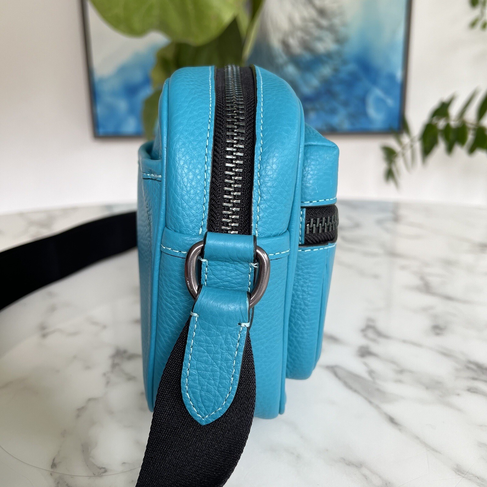 COACH Thompson Small Camera Crossbody Bag Bright Teal… Gem