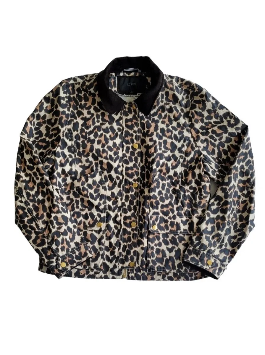 J crew leopard jacket sale
