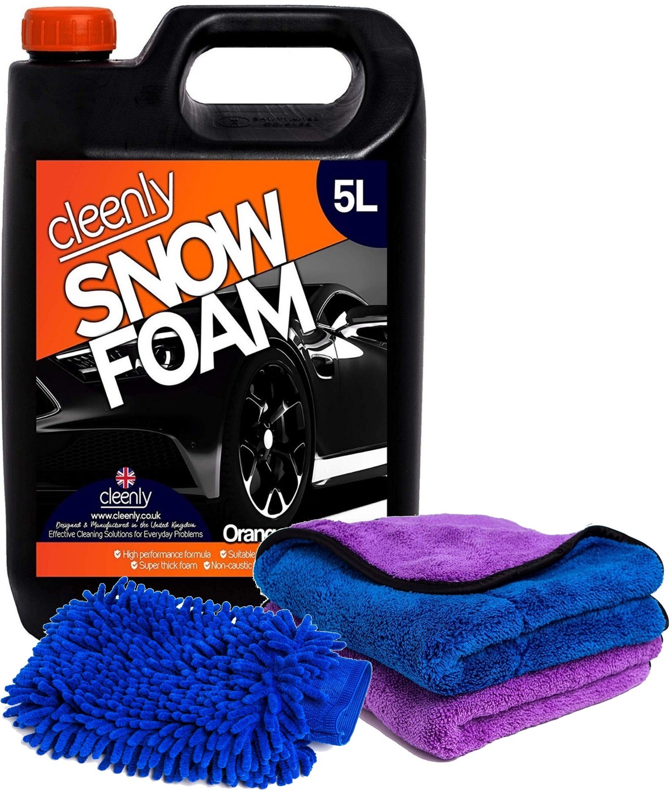 Snow Foam Shampoo Car Candy pH Neutral Wash Wax Microfibre Detailing Care 5L