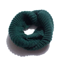 Autumn Winter Women Wool Scarf Keep Warm Two-Loop Head Pin Woven Scarf