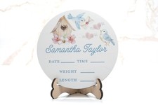 Love Bird House baby announcement sign  Personalized birth stat sign