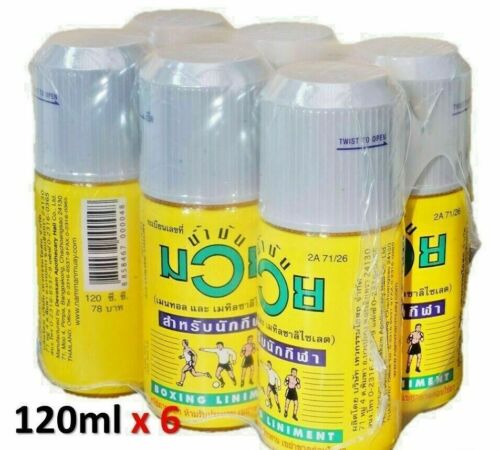 6x120ml Namman Muay Thai Boxing Liniment Massage Oil Muscle Pain Relief Relaxing - 第 1/4 張圖片