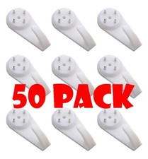 50Pcs Tap-in Invisible Nail Plastic Picture Hooks for Hard Wall Drywall Concrete