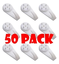 50Pcs Tap-in Invisible Nail Plastic Picture Hooks for Hard Wall Drywall Concrete