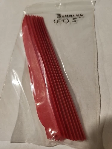 12 Ct. Bohning Red Fletch-Tite Non-Glare Vanes 5" Length Fletching