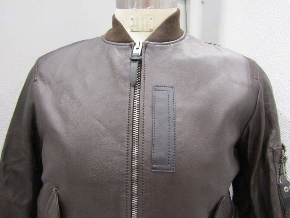 Coach C1960 Lamb Leather Ma 1 Jacket Brown Men's Size 46 M Coach C1960 Lamb Leather Ma 1 Jacket Brown Men's Size 46 M