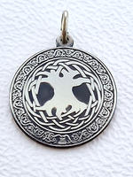 Keltischer Lebensbaum 925 Sterling Silber Amulett 25 Mm AnhäNger Kraft Talisman