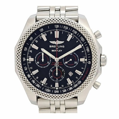 BREITLING Bentley Barnato Racing A25368 schwarze gebrauchte Herrenuhr #31117