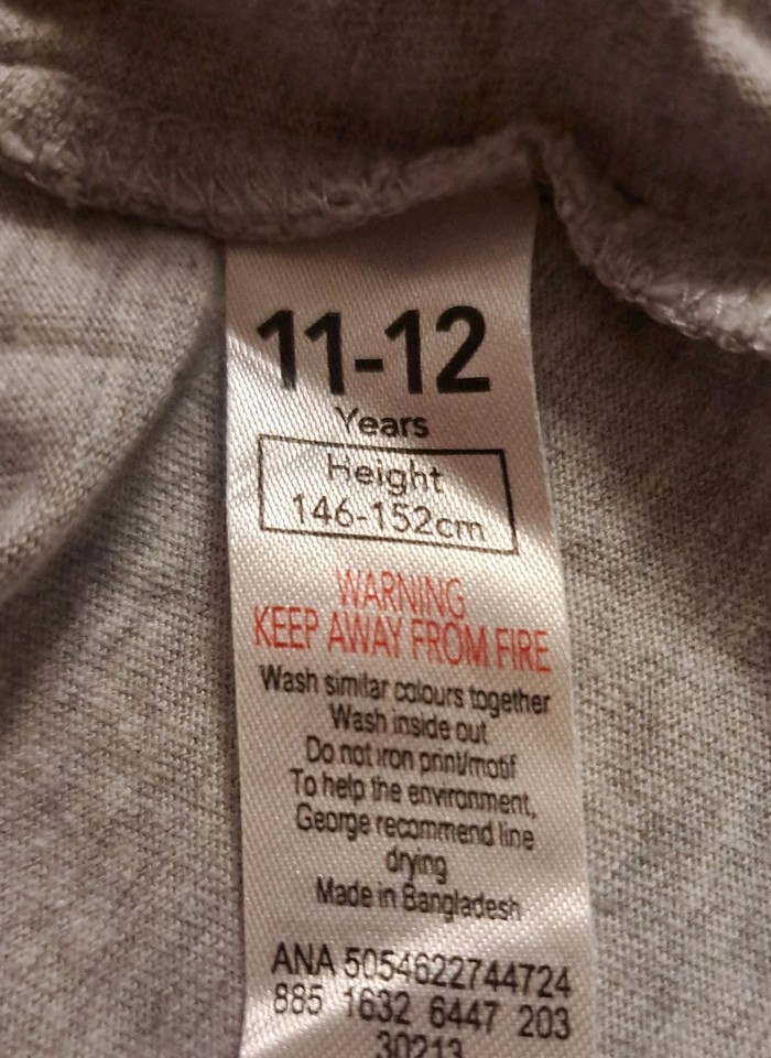 George Best Models George Girls Grey Cotton Christmas Top Size 11-12 Years | eBay UK