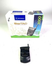 Vintage 1999 Motorola Startac 3000 Small Cell Phone Black Pull Out Antenna w Box
