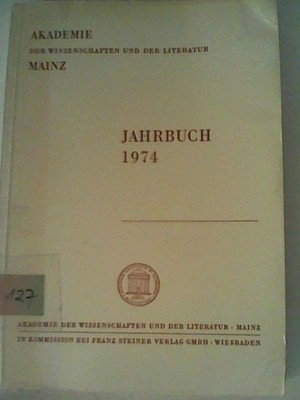 Akademie der Wissenschaften und der Lieratur Mainz - Jahrbuch 1974 Diverse: