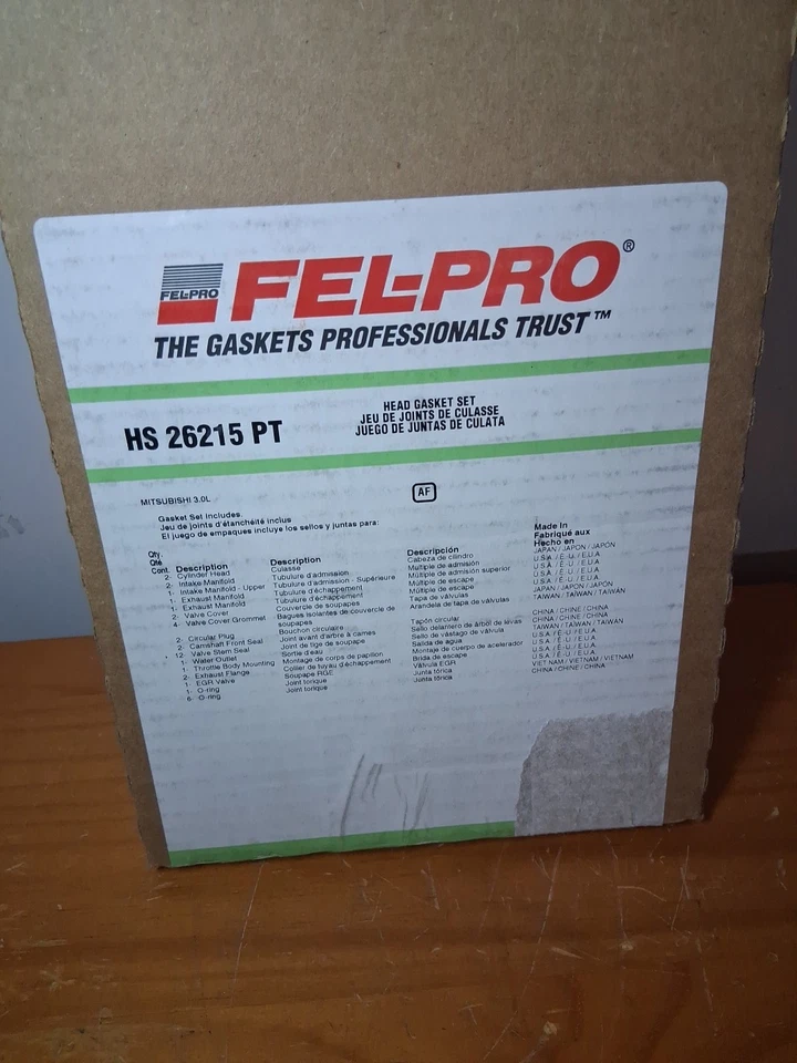 Juego de juntas de culata Fel-Pro HS 26215 PT para 94-96 Mitsubishi Diamante Foto 2 de 4