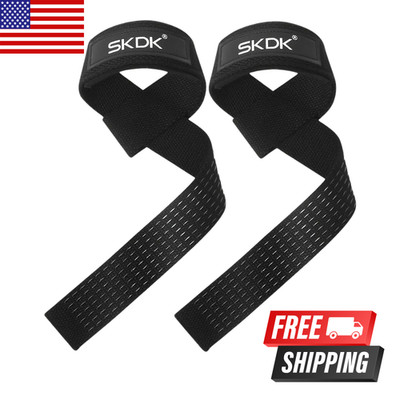 Power Weight Lifting Straps Wrist Support Gym Grip Deadlift Training Gloves