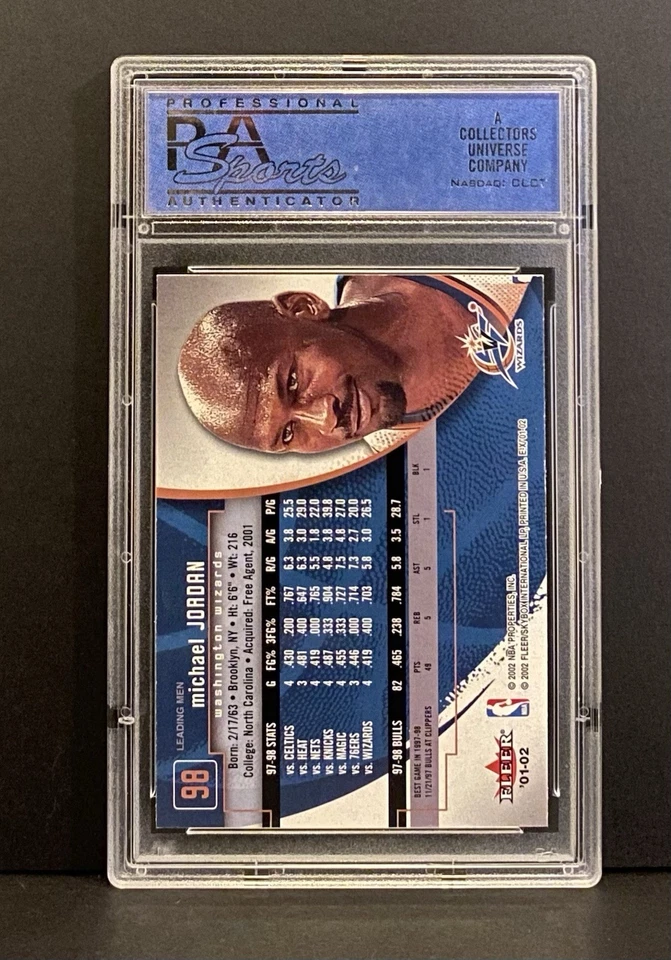 2001 Fleer EX Michael Jordan #98 PSA 9 - Image 4 of 4