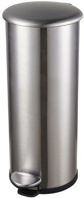 helit Tret-Abfallbehälter ''the zinc'' 20 Liter silber aus Edelstahl