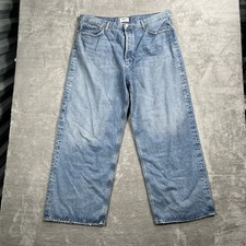 Agolde Low Slung Baggy Jeans Light Wash Blue Denim Womens Size 34 Measures 38x29