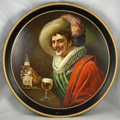 1914 Pre-Pro Olympia Brewing Co Beer Tray 12'' Oly Cavalier Chas W. Shonk Chicago