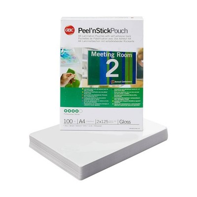 GBC Peel n Stick A4 Glanz Laminierbeutel 125 Mikron 100 Stück (3747243)
