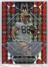 2023 Panini Mosaic Rookies Red Prizm 24/199 Luke Musgrave #343 Auto 0x50