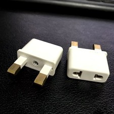 2PCS USA EU Europe To UK British Travel Plug Adapter Charger Outlet white