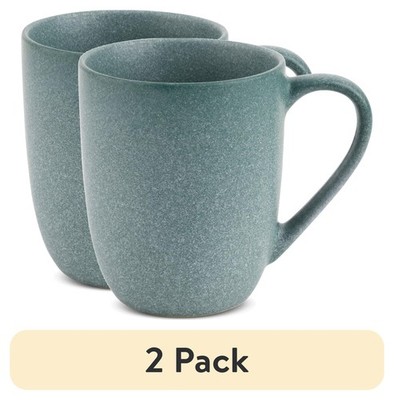 (2 pack)   17 oz Caspian Green Collection Stoneware Mug