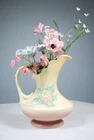 Vintage Hull Vase Wildflower Ewer Pitcher Pastel Yellow Pink Semi Matte W 11 8