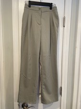 Sincerely Jules Size S Pale Green Pleated Front Straight Leg Trousers Pockets