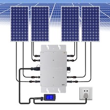 Solar Micro Inverter WVC-1200W MPPT Grid Tie Pure Sine Wave DC to AC Waterproof