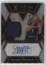 2022 Select X-Factor Memorabilia Signatures 92/149 Michael Porter Jr Auto 03il
