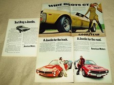 1968-1969-1970 Amc Javelin Magazine Ads Lot Of 3 Vtg Automobile Advertising