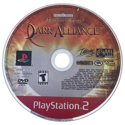 Baldur's Gate Dark Alliance PS2 PlayStation 2 Game Disc Only Tested Working