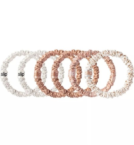 Paquete de 6 lazos ajustados ajustados ajustados Slip Mega Value exclusivos Scrunchies NUEVO - Imagen 2 de 5